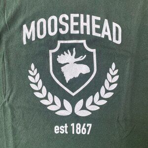 MOOSEHEAD CANADIAN LAGER BEER T-shirt  Short Sleeve Graphic Green Size Large